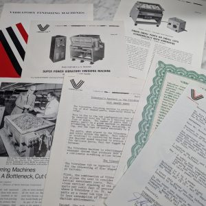 Vibrodyne Vibratory Finishing Machines Sales Brochure Information Sheets