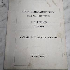Yamaha Motor Service Literature Guide All Products 10Th 1990 Manual Reference