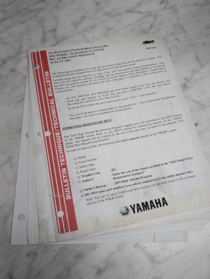 2003 Yamaha High Altitude Recalibration Program Information Manual Guide