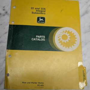 John Deere Jd Parts List Book Catalog 22 22A Integral Subsoilers Manual Pc-425