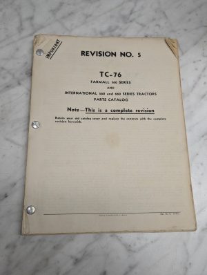 International Ih Farmall 560 Series 660 Tractors Parts List Catalog Manual Tc-76