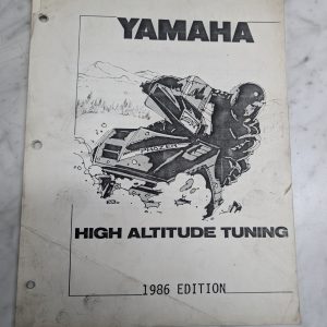 Yamaha Snowmobile High Altitude Tuning 1986 Edition Reference Manual Guide