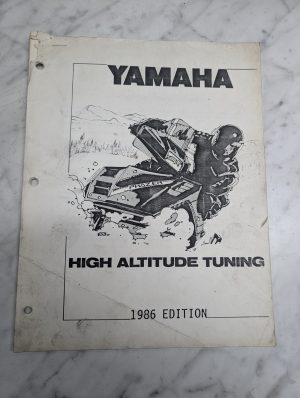 Yamaha Snowmobile High Altitude Tuning 1986 Edition Reference Manual Guide