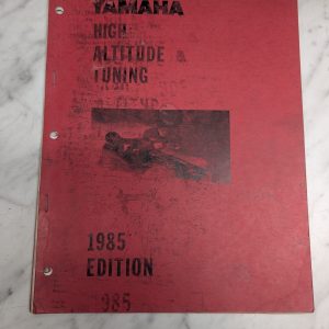 Yamaha Snowmobile High Altitude Tuning 1985 Edition Reference Manual Guide