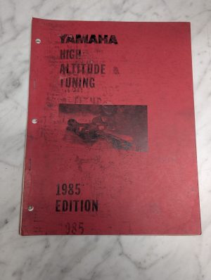 Yamaha Snowmobile High Altitude Tuning 1985 Edition Reference Manual Guide