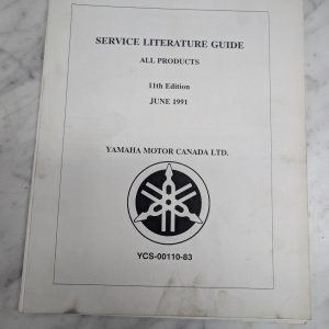 Yamaha Service Literature Reference Guide All Equipment 1991 Ycs-00110-83