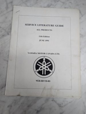 Yamaha Service Literature Reference Guide All Equipment 1991 Ycs-00110-83