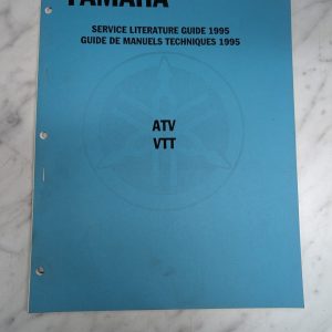 Yamaha Service Literature Reference Guide Atv Vtt 1995 Dealership Information