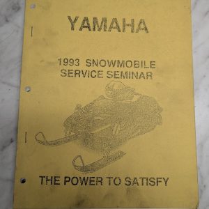 Yamaha 1993 Snowmobile Update Seminar Dealership Sales Information Manual