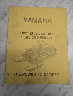 Yamaha 1993 Snowmobile Update Seminar Dealership Sales Information Manual