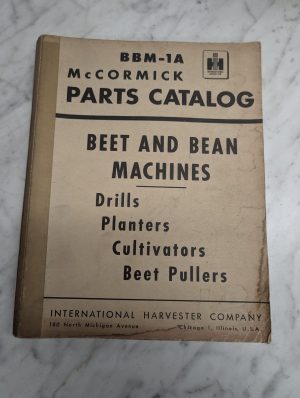 International Ih Mccormick Parts List Catalog Manual Beet Bean Machines Bbm-1A