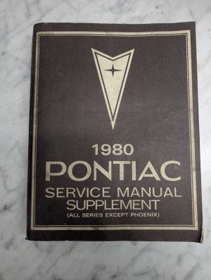 Supplement Service Manual Pontiac 1980 All Series Gm General Motors Shop Book