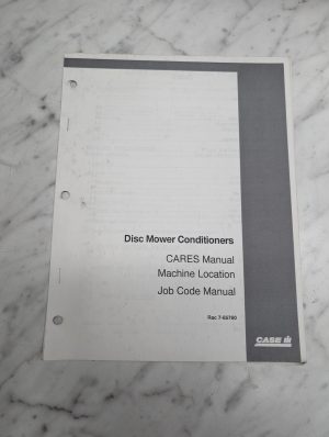 Case Ih Cares Machine Location Job Code Manual Disc Mower Conditioners