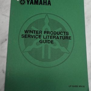 Yamaha Winter Products Service Literature Guide Lit Wn 93 Manual Reference