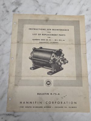 Hannifin Corporation Bulletin R-75-A Instructions Maintenance Parts List Manual