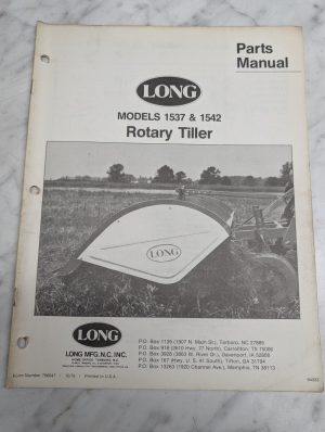 Long Parts List Catalog Manual Models 1537 1542 Rotary Tiller 1976 756047