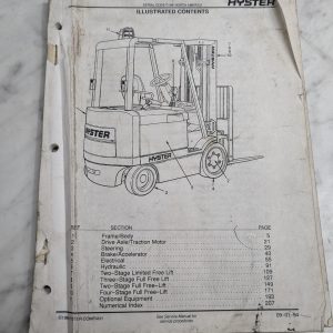 Hyster Illustrated Parts List Catalog Manual E45Xm E55Xm E60Xm E65Xm 1994 F108