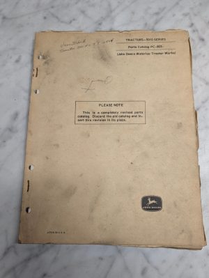 John Deere Tractor Model 5010 Series Parts List Catalog Manual Pc-803 1968 Jd