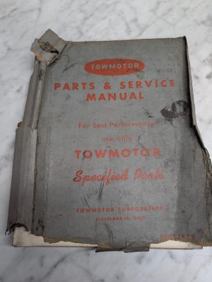 Towmotor 420 460 480-P Forklift Parts List Catalog Operator Service Manual 1952
