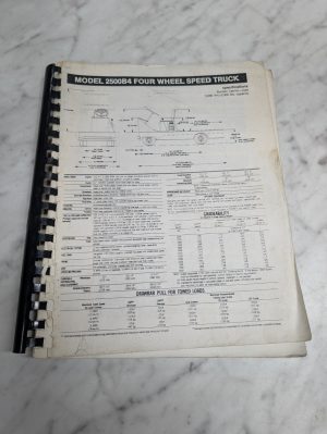 Kalamazoo Model 2500B4 4 Wheel Speed Truck Instruction Parts List Catalog Manual