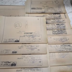Blanchard Machine Tool Vertical Surface Grinder Blue Print Drawing Diagram Lot