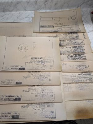 Blanchard Machine Tool Vertical Surface Grinder Blue Print Drawing Diagram Lot
