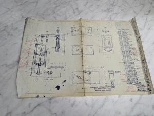 Studebaker Machine Company Air Hydraulic Press Drawing Diagram Print Information