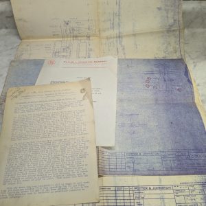 Potter & Johnston 3-U Lathe Machine Tool Drawing Diagrams Prints Information Lot