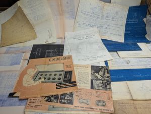 Cleveland Machine Tool Visual Grider Drawing Information Diagram Blue Print Lot