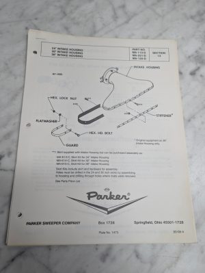 Parker Sweeper Company Section 13 Information Service Manual