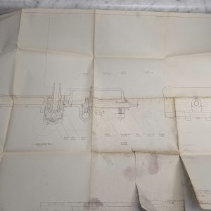 Universal Boring 3" Machine Tool Rear Post Base Drawing Diagram Engineering Prnt