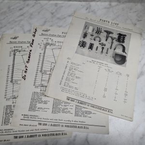 Barret Grafton Machine Tool Part Information Data Sheets 3-410 Centifugals