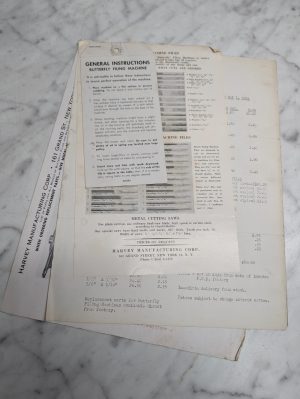 Harvey Mfg Butterfly Filing Machine Tool 8" Parallel Sales Information