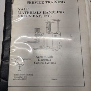 Yale Service Training Manual Narrow Isle Electronic Control System Stl-1634