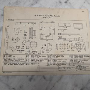 Nichols Machine Tool Drawings Diagrams Part Prints Sheets Pages