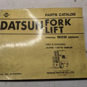 Nissan Datsun Fork Lift Truck Parts List Book Catalog Manual Bo2 1979 Series