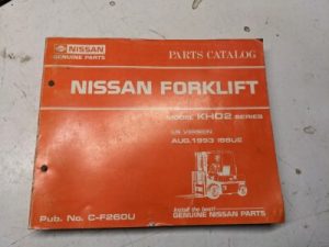 Nissan Fork Lift Truck Parts List Book Catalog Manual Kh02 1993 Series Model