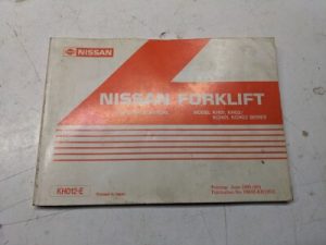 Nissan Fork Lift Truck Operators Manual Kh 01 02 Kch 1995 Series Model