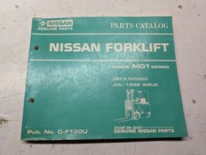 Nissan Fork Lift Truck Parts List Book Catalog Manual M01 1992 Series Model