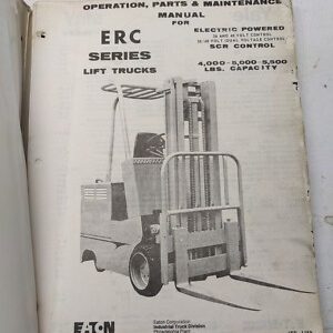 Yale Fork Lift Truck Maintenance Manual Parts List Erc Series 040 050 055 1975