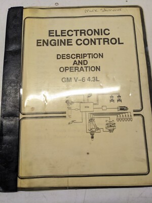Gm V-6 4.3L Electronic Engine Control Description Operation Manual Fork Lift
