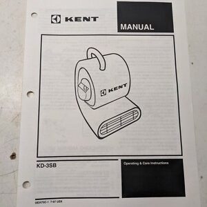 Kent Operating Maintenance Manual Parts List Book Kd-3Sb 1997