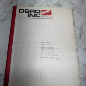 Osro Harper Machine Tool 1982 Quotation Burr Removal Sales Literature