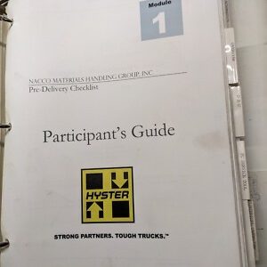 Hyster Training Service Manual Nacco Participants Guide