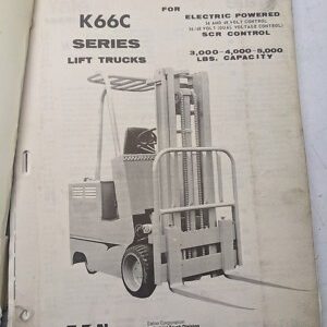 Yale Parts List Maintenance Manual K66C 030-050 Series Fork Lift Truck 1973