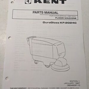 Kent Spare Parts List Book Manual Kf 2024C 1997 Selectgloss Floor Machine