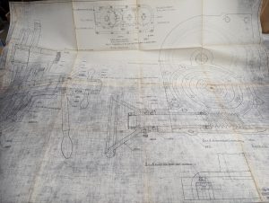 Giddings & Lewis #50 56 Machine Tool Spindle Feed Assembly Drawing Blue Print