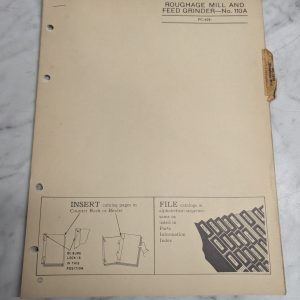 John Deere Jd Parts List Catalog Manual Book #110A Roughage Mill Pc-429- Grinder