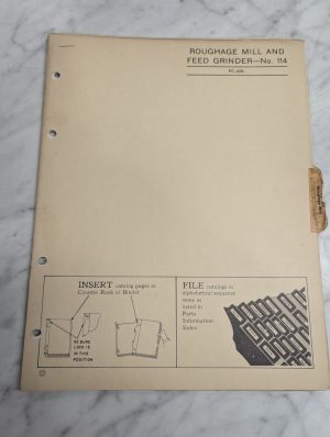 John Deere Jd Parts List Catalog Manual Book #114 Roughage Mill Pc-429- Grinder