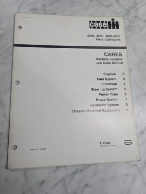 Case Cares Machine Location Job Code Manual 4200 4800 4900 Field Cultivators